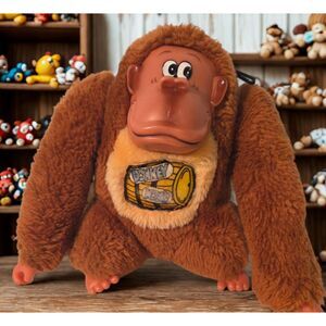 Vintage 1982 Donkey Kong Plush Toy Nintendo King of America Stuffed Ape